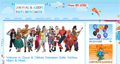 Desktop Screenshot of childrensentertainers.ie